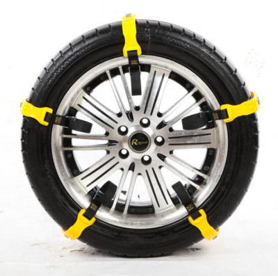 China Anti Slip Chain Factory Direct Sale Yellow Rubber Tire Tire Chains For Any Car for sale