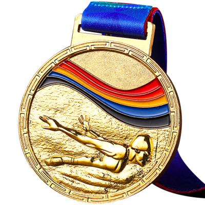 China Professional China Supplier Souvenir Craft Gold Plated Silver Custom Metal Sports Medals for sale