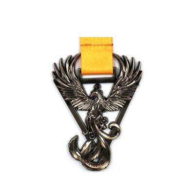 China China Custom Gold Plated Marathon China Logo Metal Craft Antique Bronze Sports Medal With Ribbon for sale