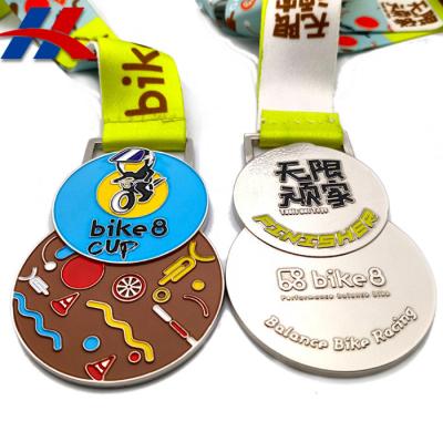 China China 2020 New Design Your Own 3D Enamel Old Sport Online Swimming Medal With Free Ribbon for sale