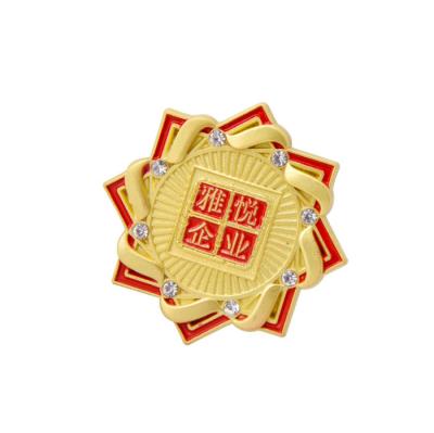 China Europe Factory Price Custom Magnetic Lapel Pin Badge Gold Lapel Pins Sun Lapel Pins for sale