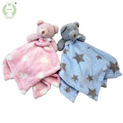 China Baby Gift/Comfort Toy Soft Cartoon Fleece Comfort Saliva Coral Towel for sale