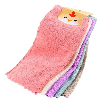 China Promotional Facial Soft Absorption QUICK DRY Soft Microfiber Terry Towel Children Bath Towels Microfiber Baby Face Washcloth Towel Baby for sale