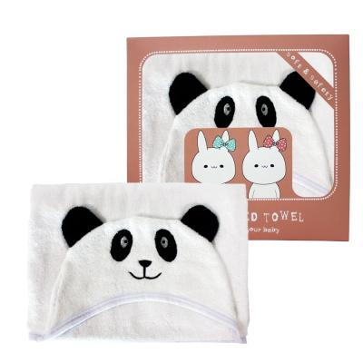 China Hypoallergenic Simple Hooded White Long Bathrobe Baby Hooded Towel Personalized Baby Hooded Towel With High Quality for sale