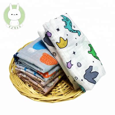 China Factory Baby 100% Hypoallergenic High Quality Digital Printed Cotton Fabric Wrap Covering Muslin for sale