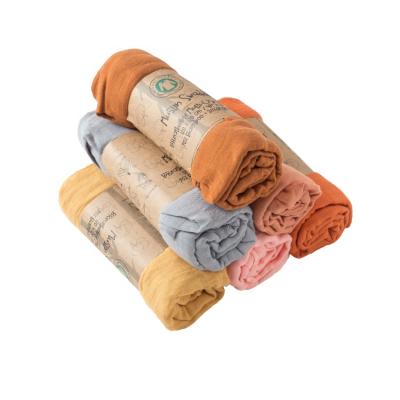 China Anti-bacteria muslin baby wrap blankets set large neutral receiving blankets wrap for baby boy and girl 70% bamboo and 30% cotton 47