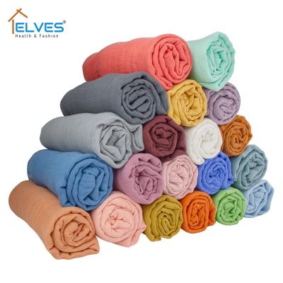 China Anti-Bacteria 70% Muslin Baby Blanket 120*120cm Bamboo Soft Newborn Blankets 2 Layers Bath Gauze Infant Swaddle Wrap Stroller Blanket Sleepsack for sale