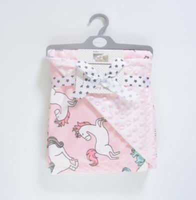 China Folded Minky Fleece Blanket for sale