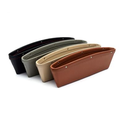 China Custom Promotional Multi-Color Universal Portable Mini Eco-friendly PU Car Seat Storage Box Car Side Pocket for sale