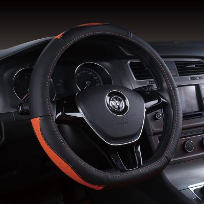 China All kinds of vehicles new leather is suitable for sports cars d type steering wheel cover for sale