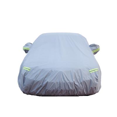 China Wholesale Business Stripe Reflective Waterproof UV Protection PE Stretch Car Cover for sale