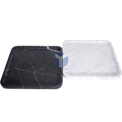 China Sustainable Luxury Counter Earrings Rack Collection Marble Jewelry Display Serving Tray Jewelry Storage Marble Tray for sale