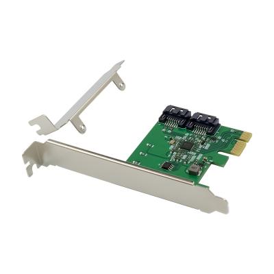 China ST550 PCIe SATA Expansion Card JMB582 2 SATA Controller Card pcie left card for sale