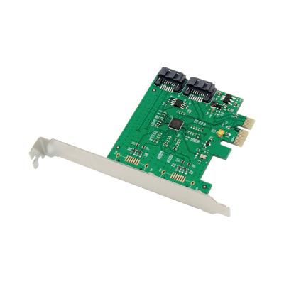 China ST55 Marvell 88SE9170 2 Ports Expansion Card SATA 6G PCI Express Controller Card PCI-e to SATA III for sale