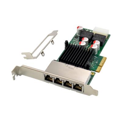 China PCI-E X4 I350 Quad Port PoE+ Vision View Grabber Desktop NIC for sale