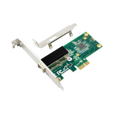 China Server ST721 PCIe X1 Gigabit SFP Network Card In Phone I210AS Chipset Fiber Network Adapter for sale