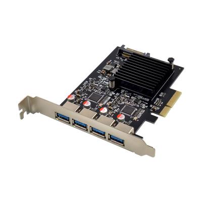 China ST647 PCIe ASM3142 4Ports Desktop Type A USB3.1 10Gbps Card for sale