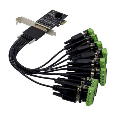 China PCI Express 8S Serial Card ST345 RS422/485 to industrial pcie controller 8 ports serial port card for sale