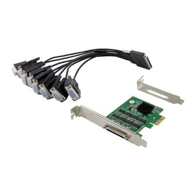 China PCI Express 8S serial card with ST338 low profile pcie 8 serial card RS232 PCI Express left kort for sale