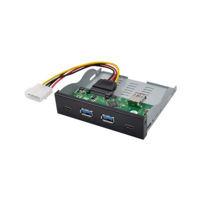 China ST663 Desktop Front Panel Type A VL820 5.25in USB3.1 2A2C Expansion Board for sale