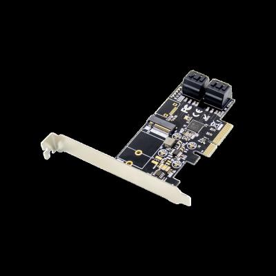 China PCIe x4 JMB585 SATA&M.2 Key B SATA6Gbps 2230 Expansion Card for sale