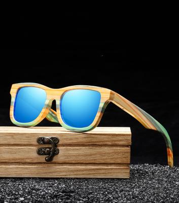 China Fashion Sunglasses Women Colorful Wooden Temples Wood Eye Sight Eco-Friendly Handmade Wooden To Use Glass Sunglasses for sale