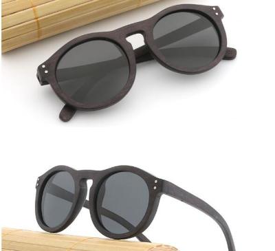 China Fashion Sunglasses TAC 1.1 Round Full Rim Full Rim Polarized Wooden Sunglasses Wood Wood for sale