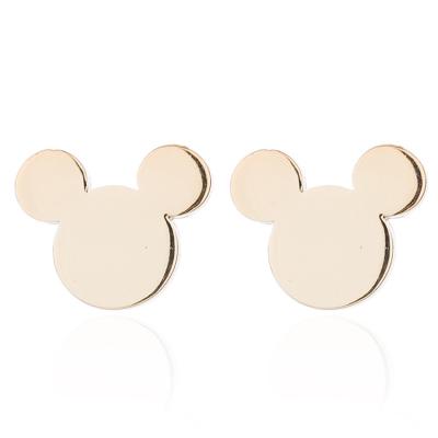 China Environmentally Fashion Friendly Cute 18K Gold Silver Black Gun Plated Stainless Steel Small Mickey Mouse Stud Earring Tiny Jewelry For Women for sale