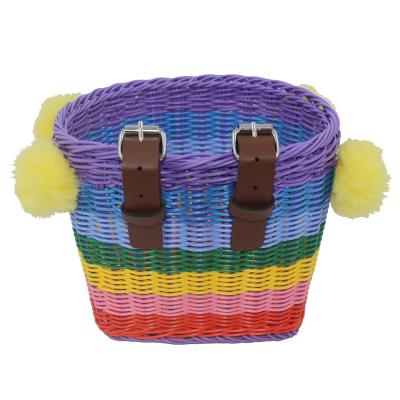 China Waterproof Toy Baskets Soft Plastic Removable Utility Storage Handwoven Removable .fashion Large Pet Carrier Bicycle Basket for sale