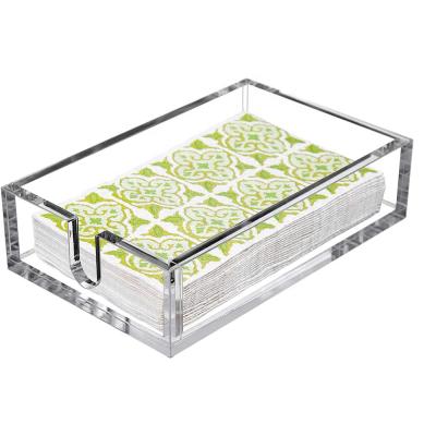 China Modern Modern Acrylic Tissue Box Buffet Napkin Cart For Bathroom Kitchen Dining Room for sale