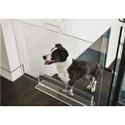 China Sustainable Movable Clear Acrylic Pet Door Frame Panel With Handle for sale