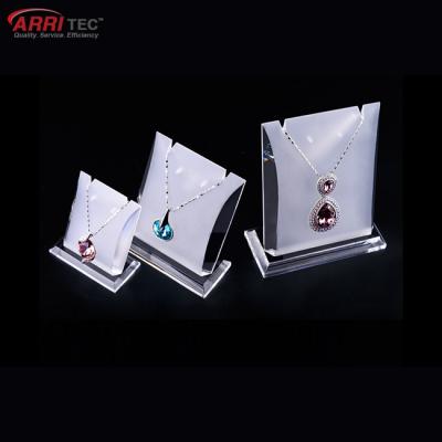 China Cheap Clear Acrylic/Glass/pmma Stand Jewelry Display Stand 3-Sets Earring Necklace Retail Store for sale