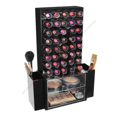 China Viable Custom Acrylic Cosmetic Organizer Makeup Lipstick Holder for sale