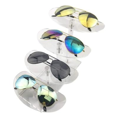 China 4 Layers Eco-friendly Transparent Acrylic Glasses Stand Collar Display Sunglasses Rack Stand for sale