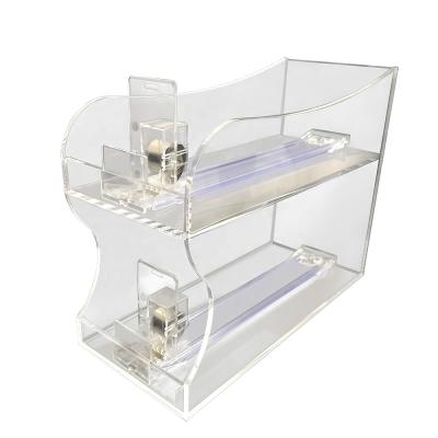 China On the Shelf / Custom Clear Acrylic Display Rack Desktop Retail Shop Shelf With Lifter for sale