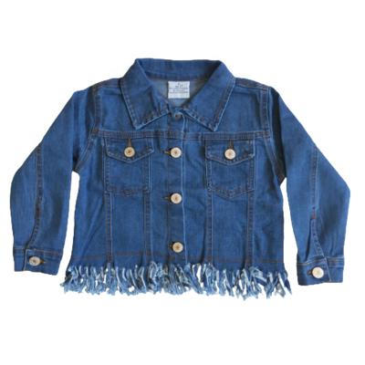 China Light blue plus size boutique spring and autumn kid's jeans jacket denim jacket for kids for sale