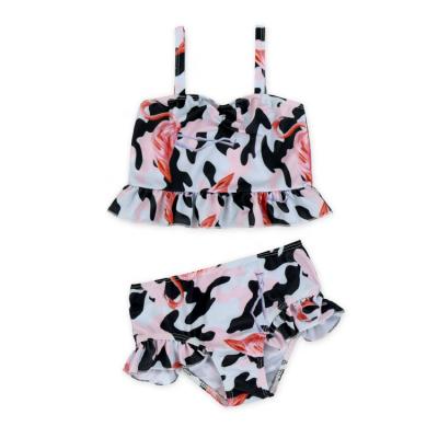 China Custom Plus Size Beach Bikini For Kids Floral Pattern Swimwear Baby Swimwear Toddler Infant Swimwear for sale