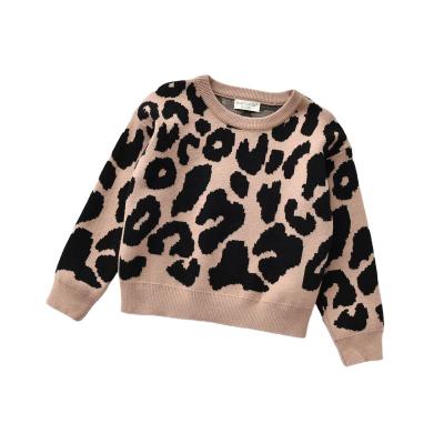 China Girl Plus Size New Arrival Stock Autumn Fashion Leopard Knit Pullover Sweater for sale