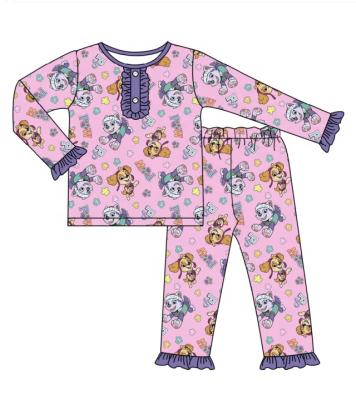 China QUICK DRY kids clothes set wholesale toy puppy pattern baby pajamas girl clothes set for sale