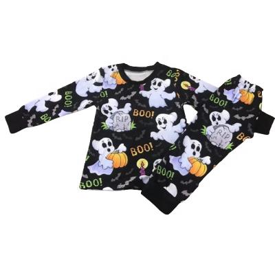 China Wholesale Halloween QUICK DRY pajamas boutique fashion Ghost model BOO letter children pajamas for sale