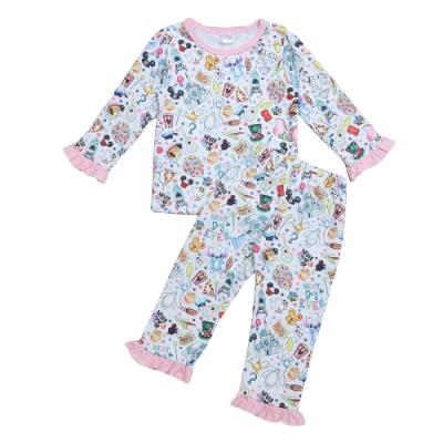 China QUICK DRY Wholesale Print Pattern Big Hero Pajamas Kids Long Sleeve Kids Sleepwear Outfits for sale