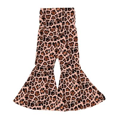 China New plus size fashion toddler leopard print children's clothing kids bell bottoms for sale