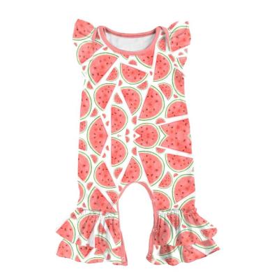 China Normcore baby boutique/minimalist children's sleeveless one-piece watermelon graphic clothing can be looking like style juvenile kids for sale