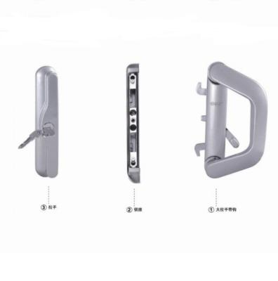 China Modern Wholesale Casement Zinc Aluminum Alloy Sliding Door Accessories Handle Lock for sale