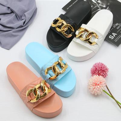 China Wholesale Custom Platform Slippers Comfortable Fashion Trend Party Slides Slipper For Women for sale