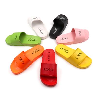 China Fashion Trend Designer Slips Flip Flops Slippers Custom Logo Slips PVC Custom Women's Logo Printing Slippers for sale