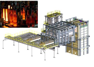 China Green 750ml Glass Bottle Production Line Manufacturing Equipment For Wine for sale