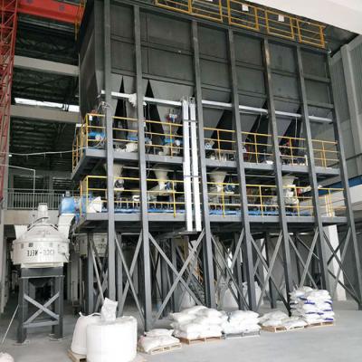 China 40tpd Tower Type Glass Batch Plant Semi Automatic Batch House for Glass Industry for sale