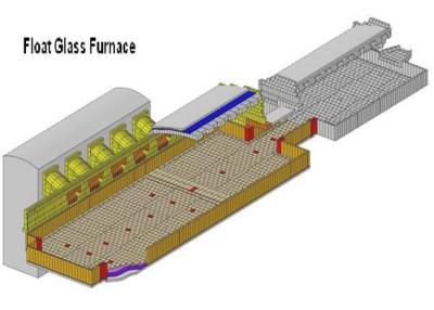 China Grote capaciteit Float Glass 300 TPD Cross Fired Furnace Te koop