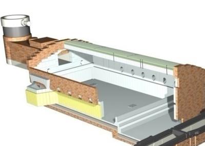 China Forno de combustão cruzada de 50 Hz Forno de fusão de vidro a gás natural à venda